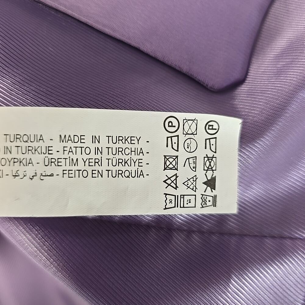 ZARA Lavender Satin Effect Tailored Blazer Purple Lilac Jacket Size M 1165/350 - Picture 10 of 12